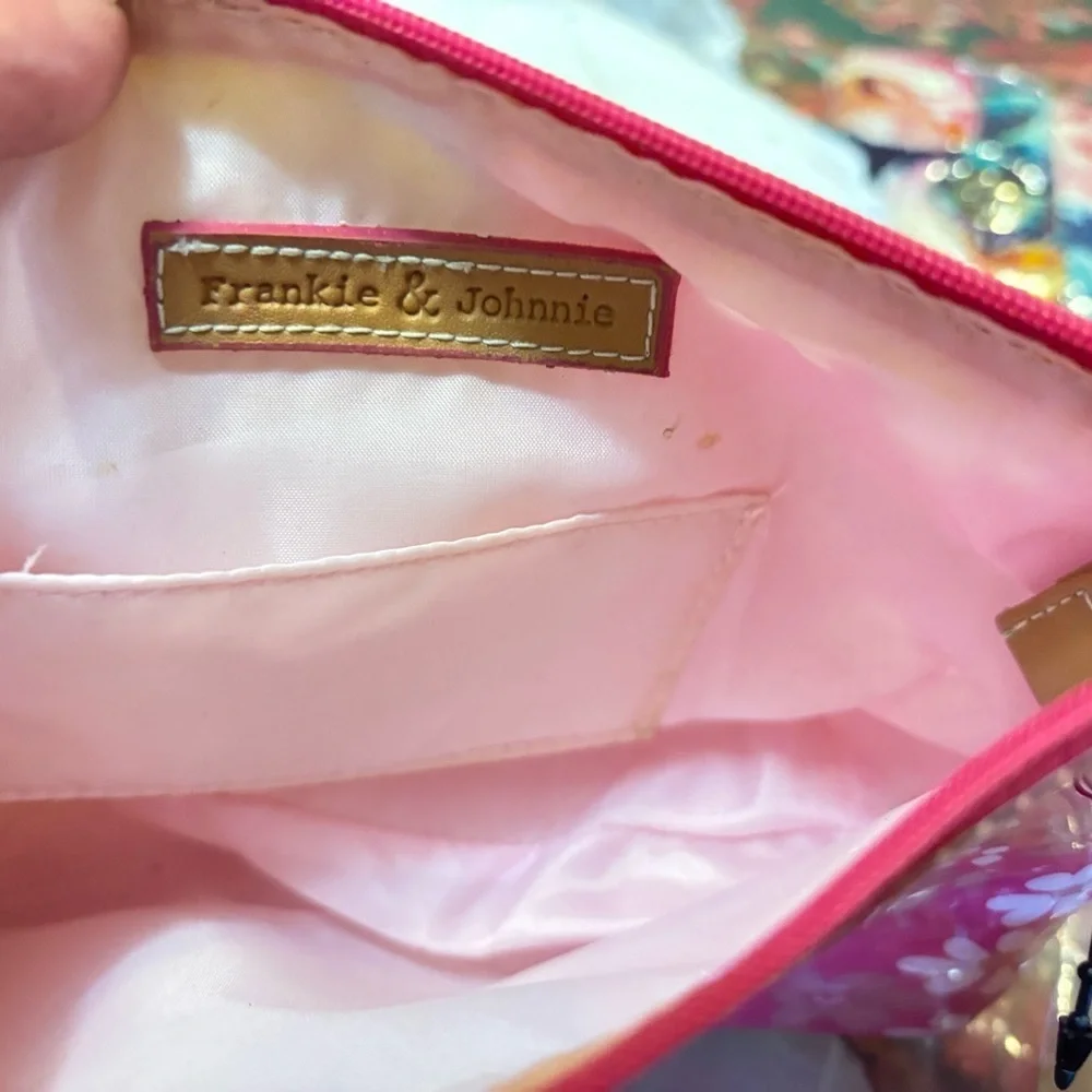 frankie johnnie summer zip pouch flower style Make Up bag